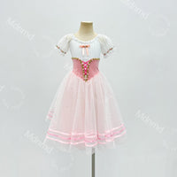 Stretch Velvet Bodice with Flowing Pink Skirt | Handmade Romantic Ballet Costume for Coppelia & Giselle