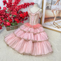 Pink Nutcracker Ballet Dress | Romantic-Length Tutu for Clara Variation | Custom Handmade Dance Costume
