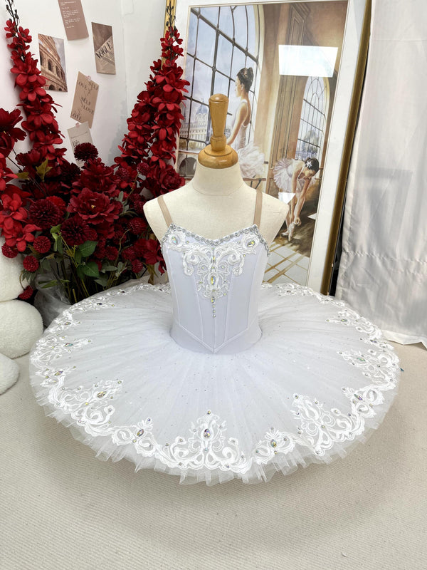 White Swan Ballet Tutu Pancake tutu Ballerina Costume Handmade Custom for Kids & Adults