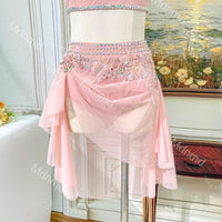 Pink Lyrical Contemporary Dance Costume | Two-Piece Custom Handmade Dress | Modern Ballet Solo Outfit