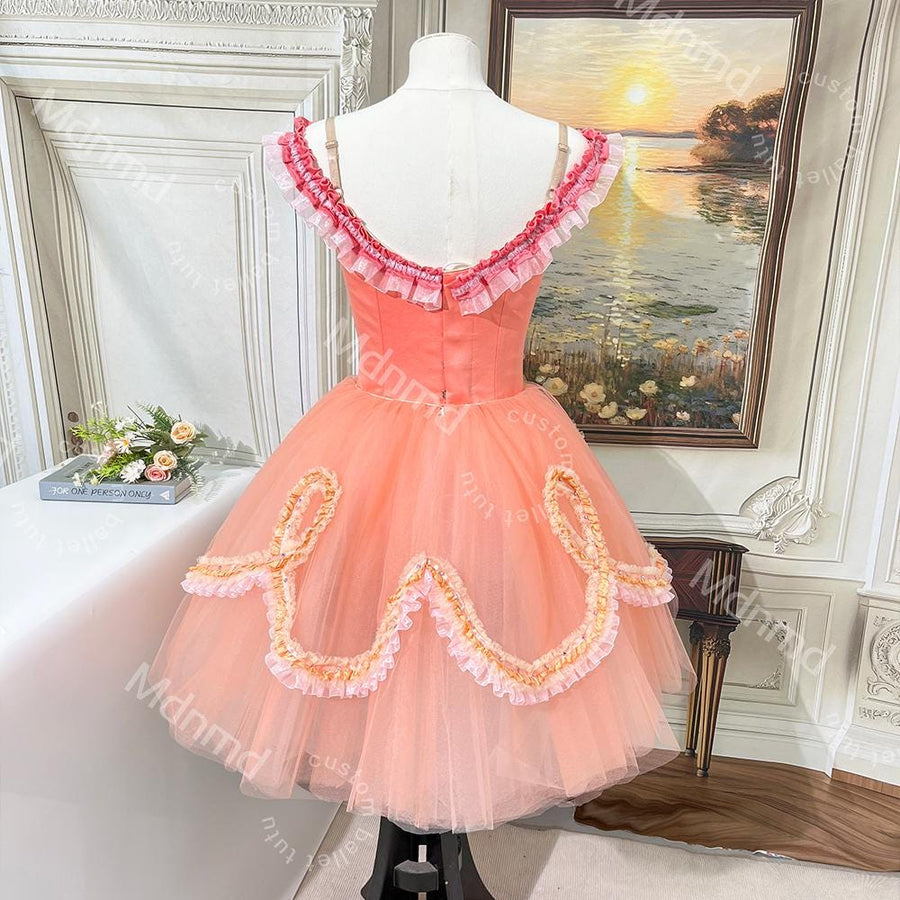 Peach Pink Mirlitons Marzipan Classical Ballet Costume Nutcracker Dress | Professional Romantic Tutu | Custom Handmade