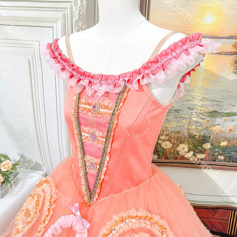 Peach Pink Mirlitons Marzipan Classical Ballet Costume Nutcracker Dress | Professional Romantic Tutu | Custom Handmade
