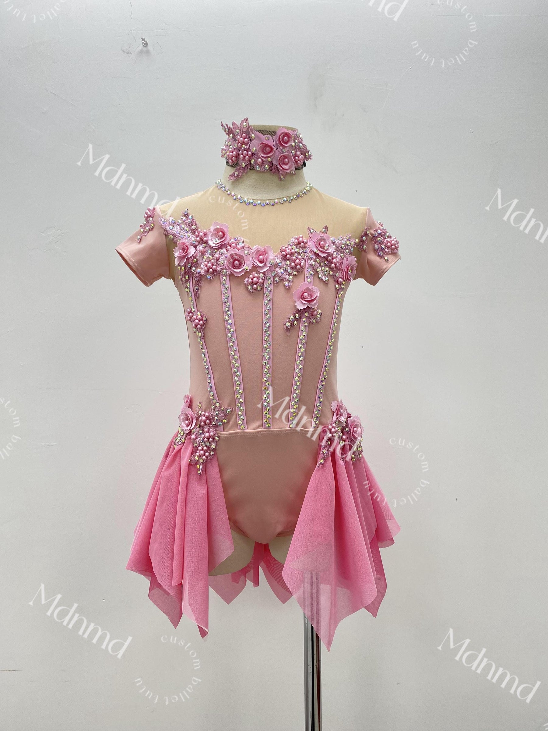 Contemporary Costume Lyrical Diamond Dance Costume - Solo Jazz, Figure Skating & Rhythmic Gymnastics Performance Dress