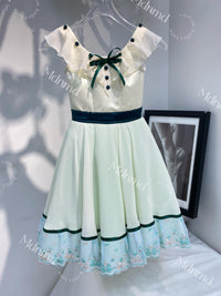 Green Romantic Ballet Tutu Dress - Custom Handmade for Graduation Ball Variations & YAGP Competitions