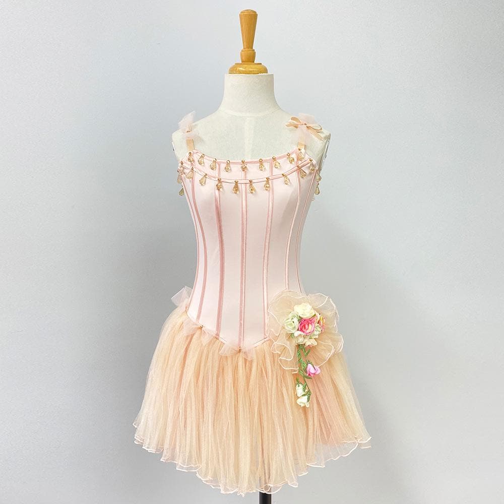 Handmade Pink Ballet Tutu: Crystal Bodice, Tulle Bows