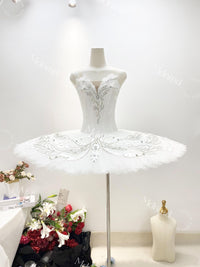 Handmade White Swan Lake Ballet Tutu: Custom Dance Costume
