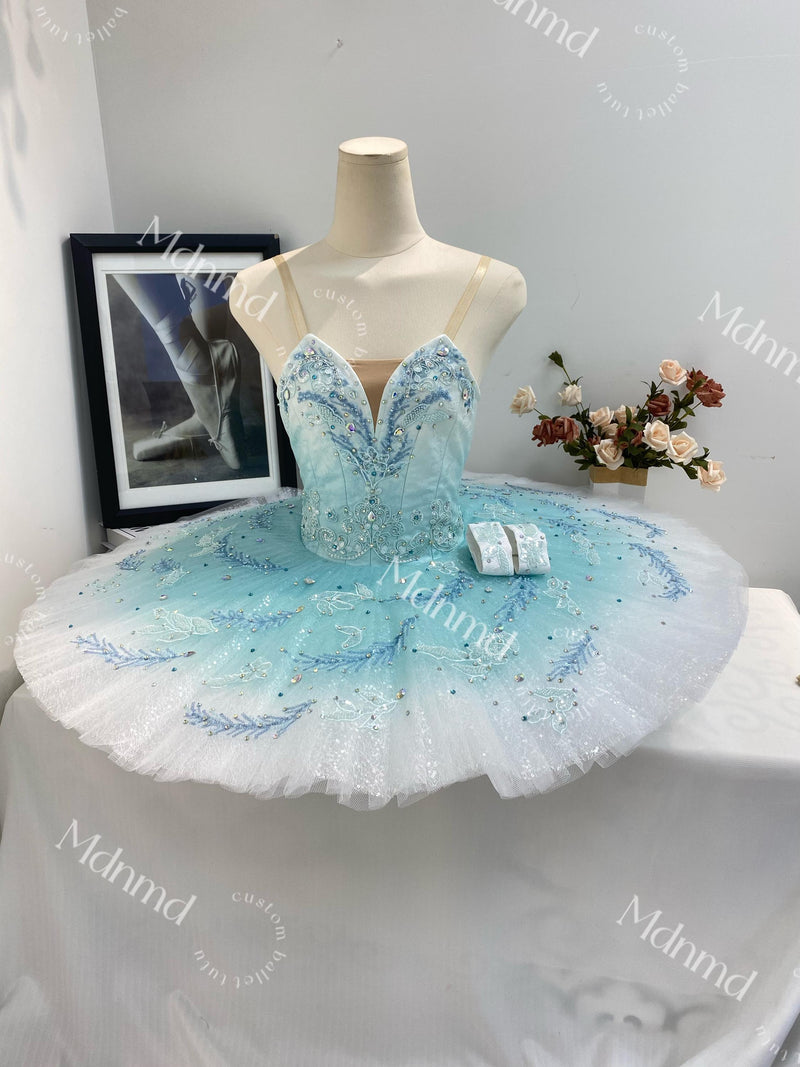 Lake Blue Professional Ballet Tutu Custom Made Ballerina Costume