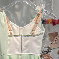 Green Cupid Ballet Dress | Handmade Lyrical Ballet Costume with Floral Appliques | Custom Size