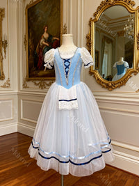 Romantic Blue Ballet Tutu - Handmade Classic Ballerina Costume for Coppelia, Giselle, Competition & Performance Dress