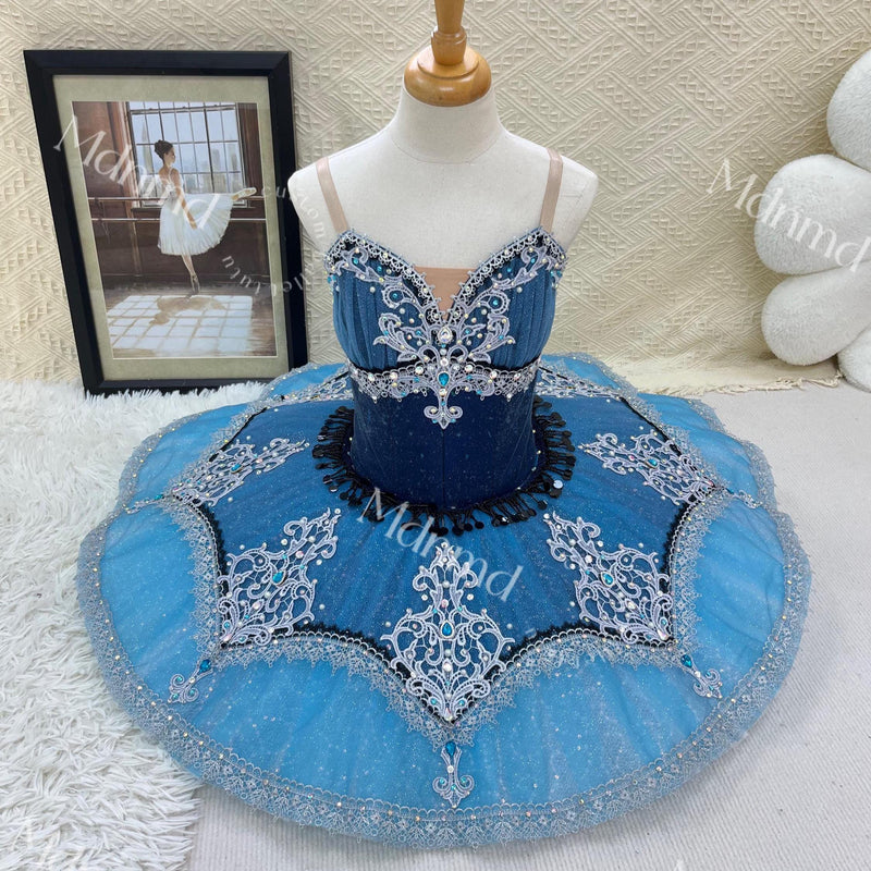 Custom Blue Pirate Ballet Tutu: Handmade Professional Dance Costume