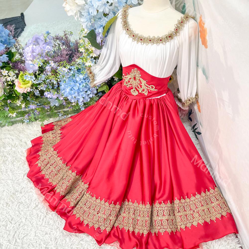 Red & Gold Spanish Classical Ballet Costume | Nutcracker Spanish Variation | Handmade Character Skirt | Custom Size