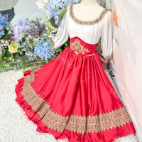 Red & Gold Spanish Classical Ballet Costume | Nutcracker Spanish Variation | Handmade Character Skirt | Custom Size