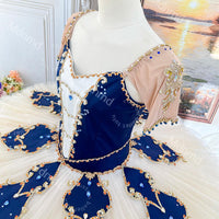 Custom Blue & White Ballet Tutu| Handmade Professional Ballet Costume | Ideal for Giselle, Sleeping Beauty