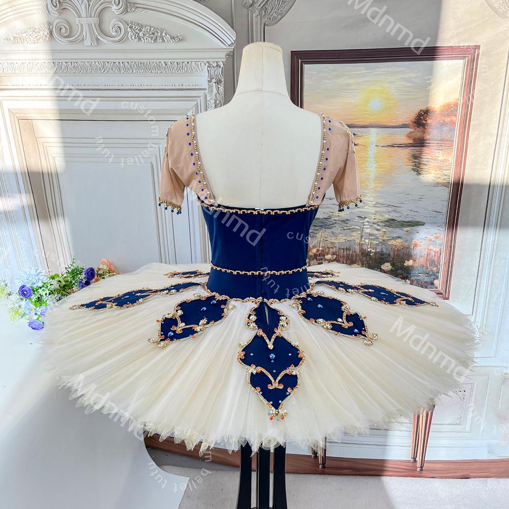 Custom Blue & White Ballet Tutu| Handmade Professional Ballet Costume | Ideal for Giselle, Sleeping Beauty