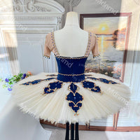 Custom Blue & White Ballet Tutu| Handmade Professional Ballet Costume | Ideal for Giselle, Sleeping Beauty