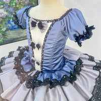 Blue & Black Classical Ballet Tutu | Handmade Professional Pancake Tutu | Performance Competition Costume
