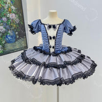 Blue & Black Classical Ballet Tutu | Handmade Professional Pancake Tutu | Performance Competition Costume