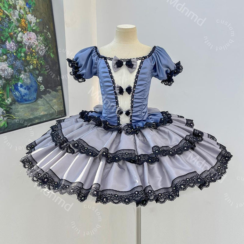 Blue & Black Classical Ballet Tutu | Handmade Professional Pancake Tutu | Performance Competition Costume