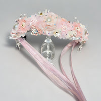 Custom Pink Floral Ballet Headpiece | Handmade Dance Accessory for Giselle, or Romantic Ballets