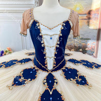 Custom Blue & White Ballet Tutu| Handmade Professional Ballet Costume | Ideal for Giselle, Sleeping Beauty