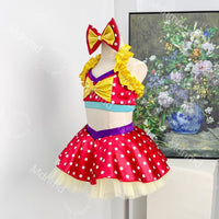 Girls Polka Dot Jazz Dance Costume | Kids Competition Dance Outfit