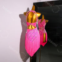 Custom Fringe Latin Dance Dress | Handmade Performance Costume for Salsa, Cha-Cha, or Competitions