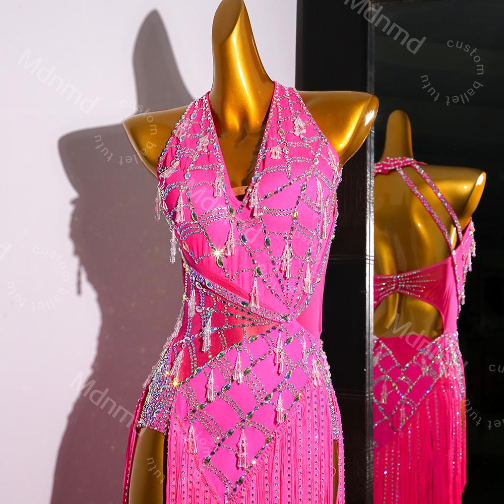 Custom Fringe Latin Dance Dress | Handmade Performance Costume for Salsa, Cha-Cha, or Competitions