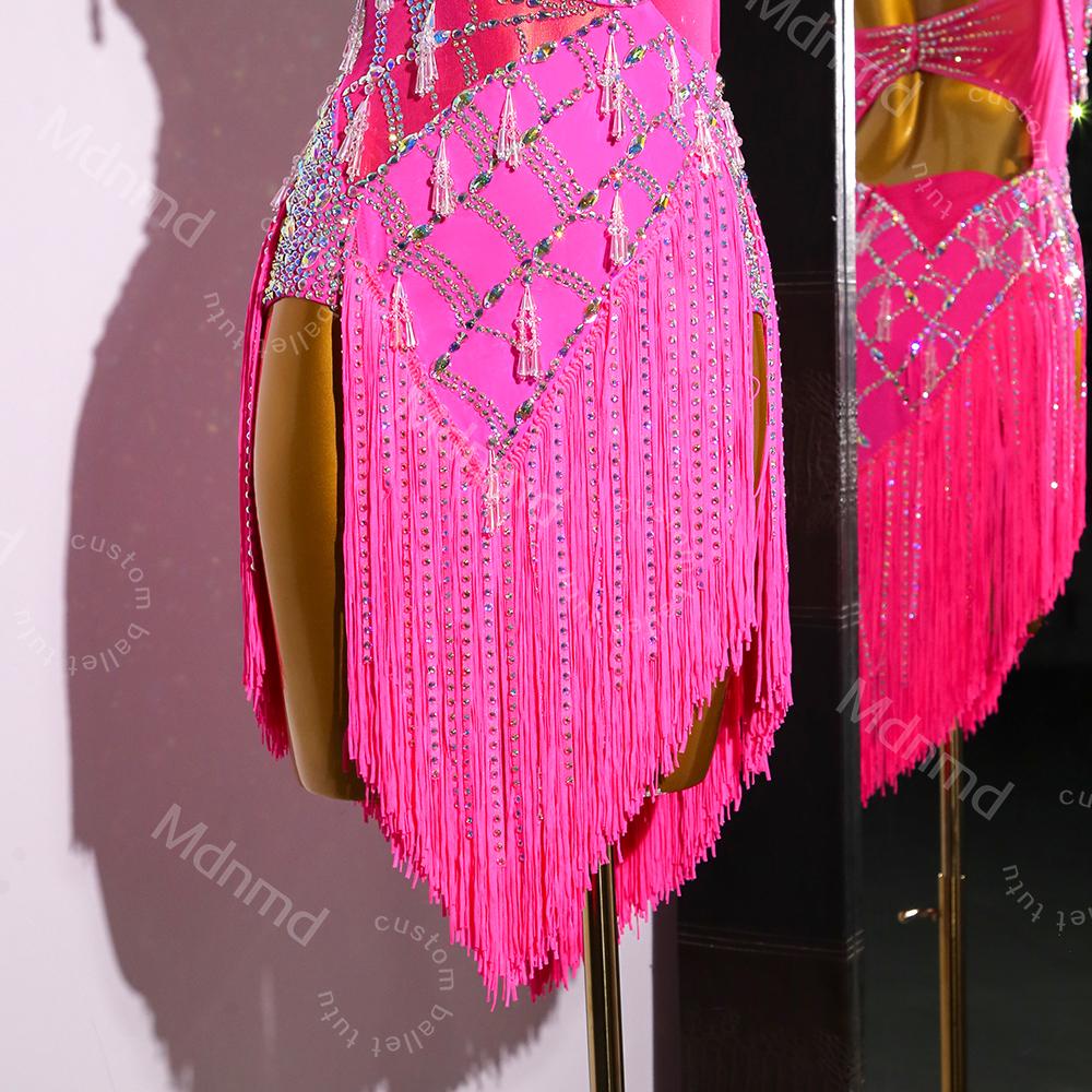 Custom Fringe Latin Dance Dress | Handmade Performance Costume for Salsa, Cha-Cha, or Competitions