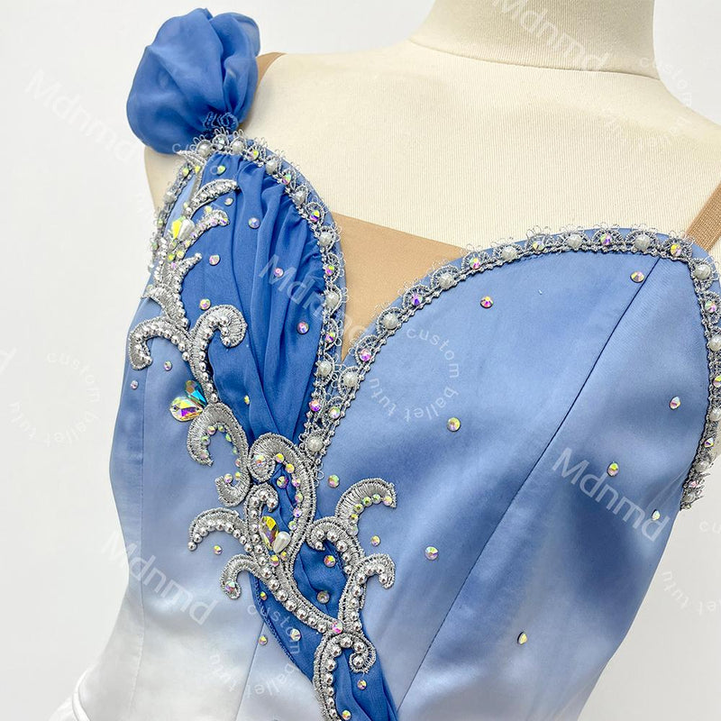 Custom Blue Ombre Cupid Ballet Dress | Girls Dance Costume | Romantic Ballet Tutu