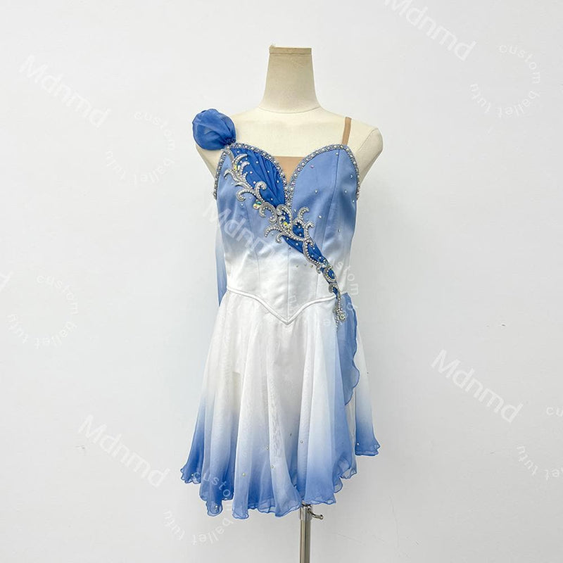 Custom Blue Ombre Cupid Ballet Dress | Girls Dance Costume | Romantic Ballet Tutu