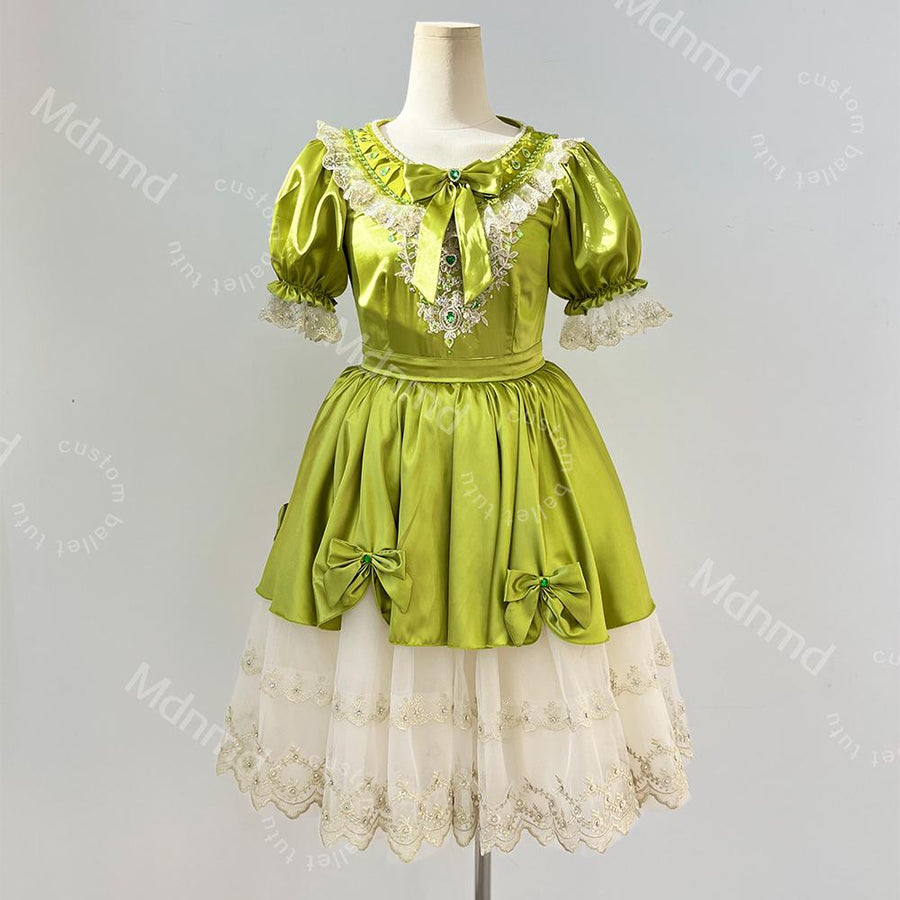 Green Ballet Costume Dress | Romantic Character Dance Dress