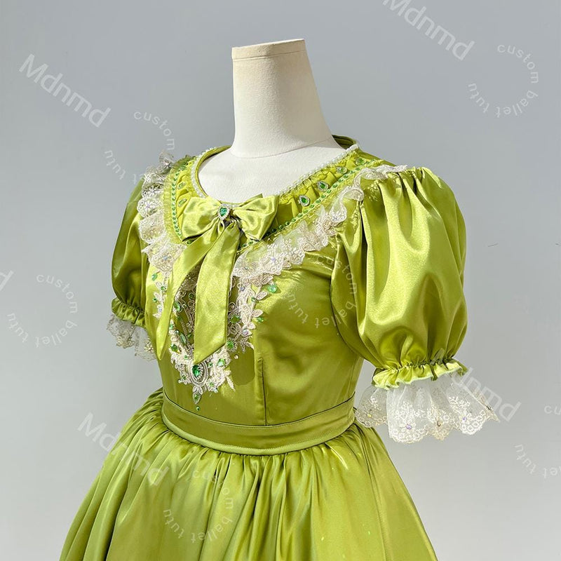 Green Ballet Costume Dress | Romantic Character Dance Dress
