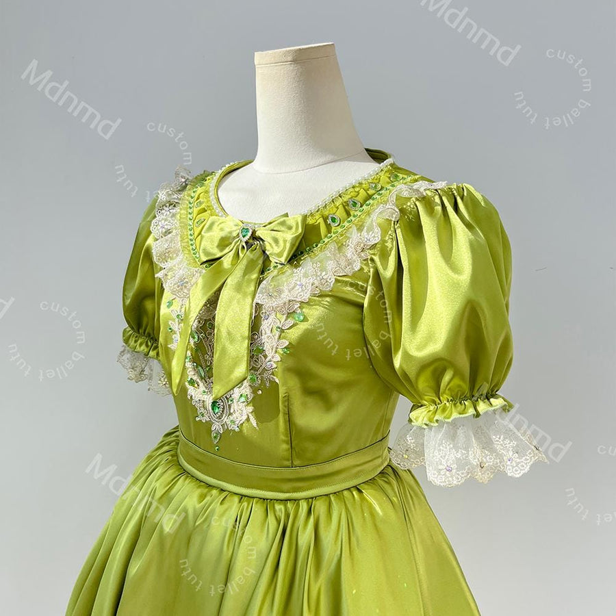 Green Ballet Costume Dress | Romantic Character Dance Dress