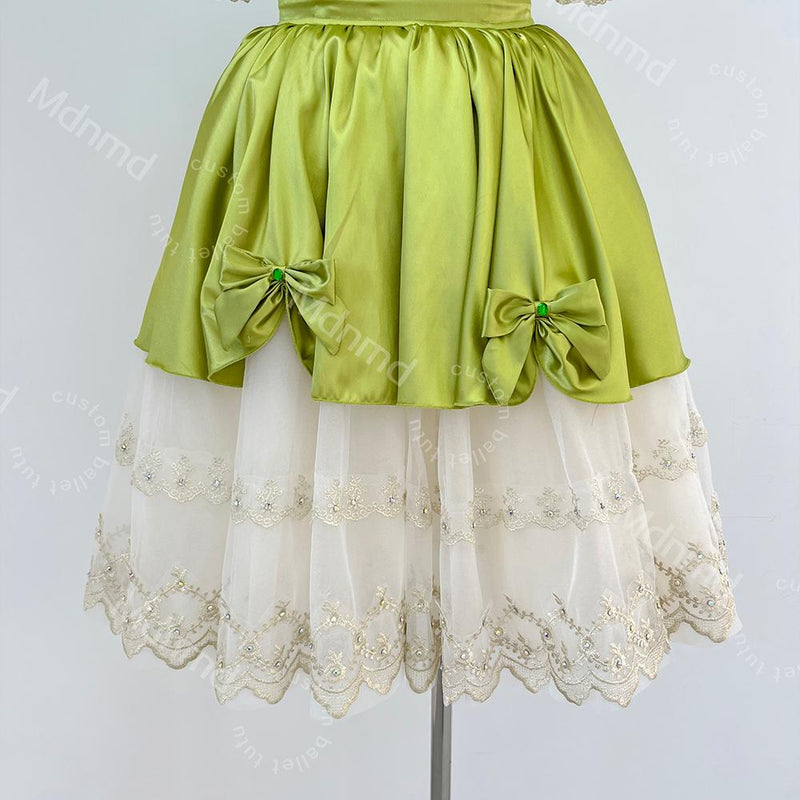 Green Ballet Costume Dress | Romantic Character Dance Dress