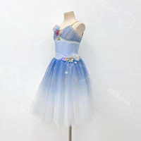 Custom Romantic Ballet Tutu Dress | Blue Ballet Performance Costume