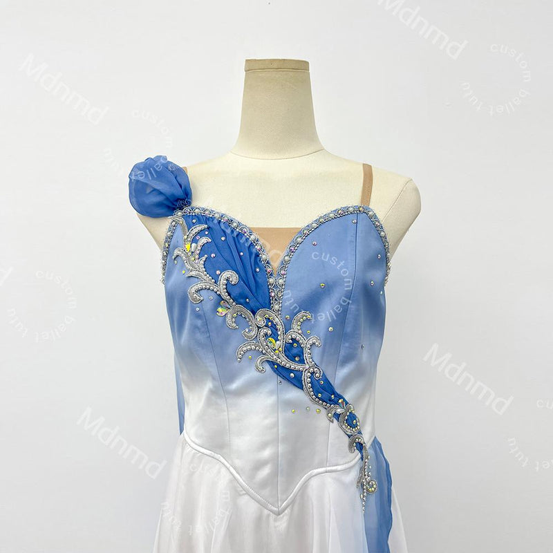 Custom Blue Ombre Cupid Ballet Dress | Girls Dance Costume | Romantic Ballet Tutu