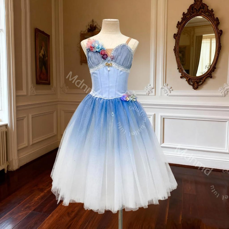 Custom Romantic Ballet Tutu Dress - Blue Ballet