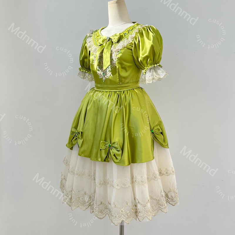 Green Ballet Costume Dress | Romantic Character Dance Dress