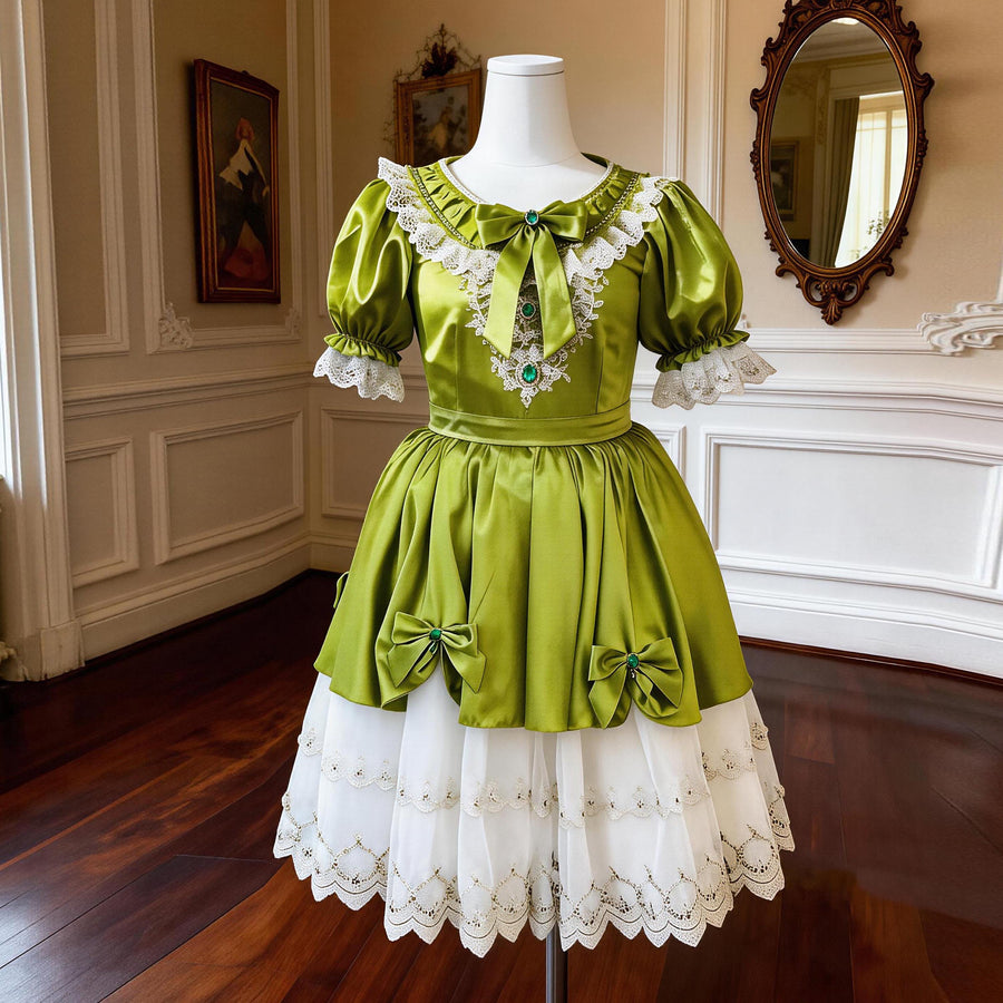 Green Ballet Costume Dress | Romantic Character Dance Dress