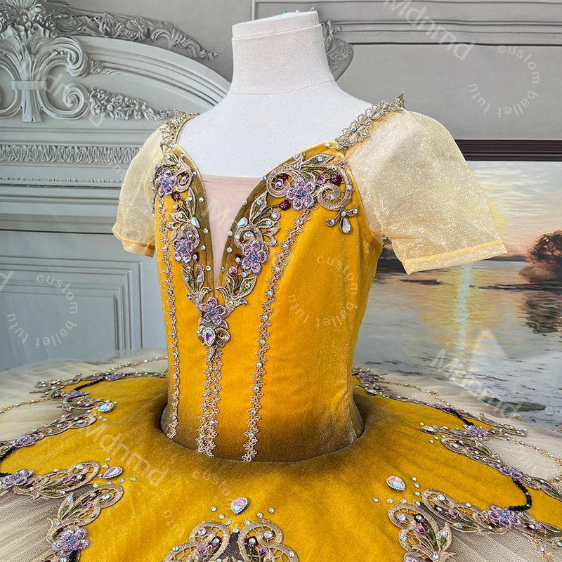 Custom Yellow Professional Ballet Tutu | Gold Ombre Classical Ballet Costume