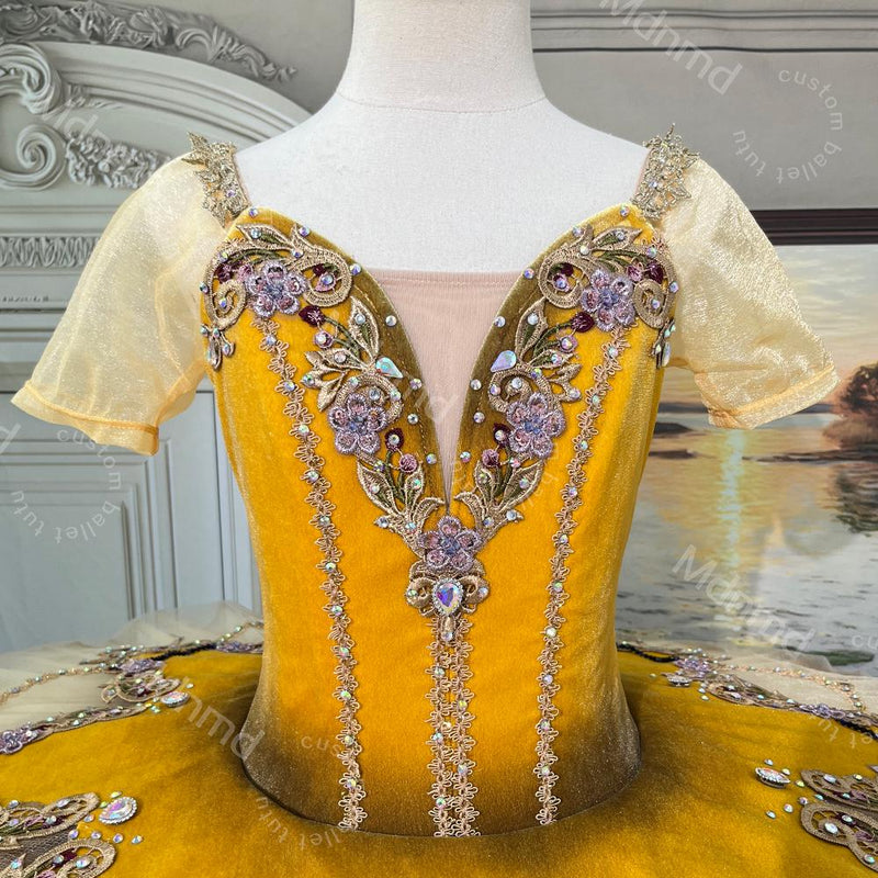 Custom Yellow Professional Ballet Tutu | Gold Ombre Classical Ballet Costume
