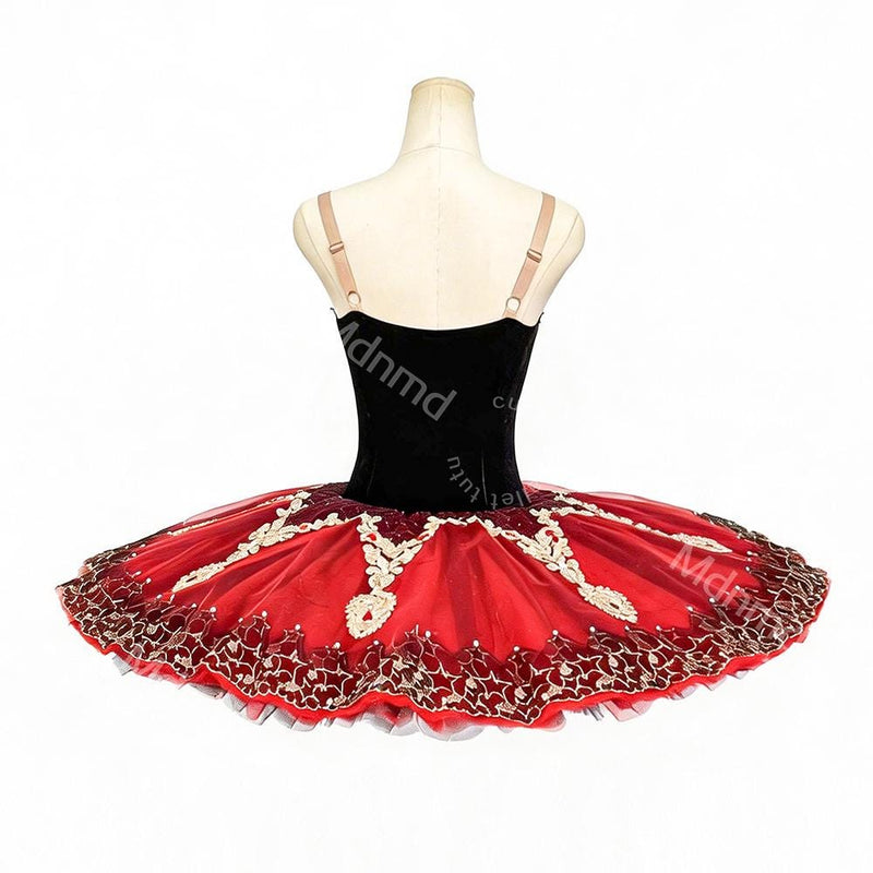 Black Red Professional Ballet Tutu | Don Quixote Kitri Classical Pancake Tutu