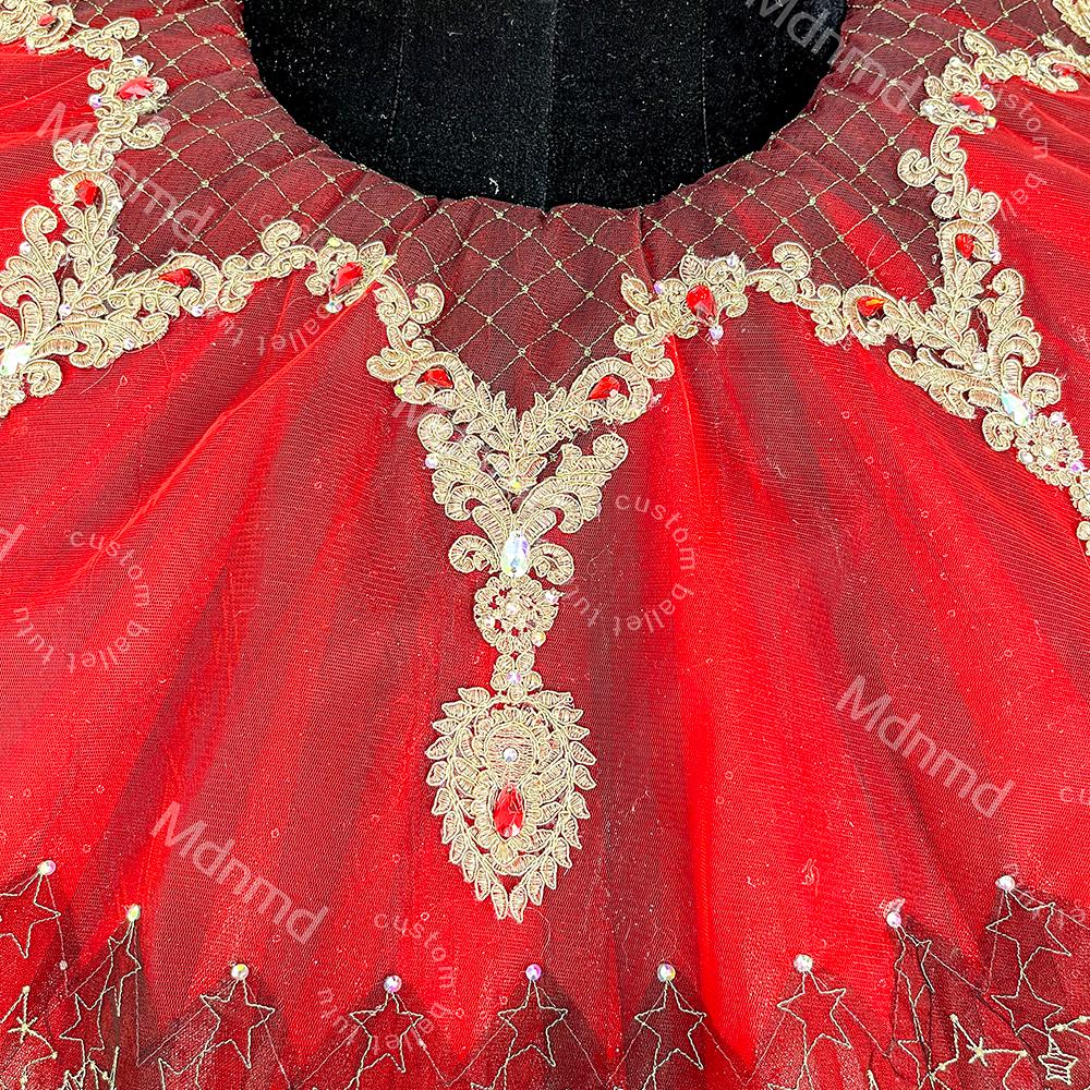 Black Red Professional Ballet Tutu | Don Quixote Kitri Classical Pancake Tutu