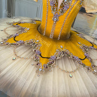 Custom Yellow Professional Ballet Tutu | Gold Ombre Classical Ballet Costume