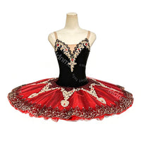 Black Red Professional Ballet Tutu | Don Quixote Kitri Classical Pancake Tutu