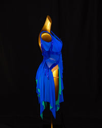 Royal Blue Tiered Latin Dance Dress