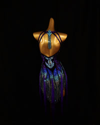 Violet Peacock Crystal Latin Dance Dress
